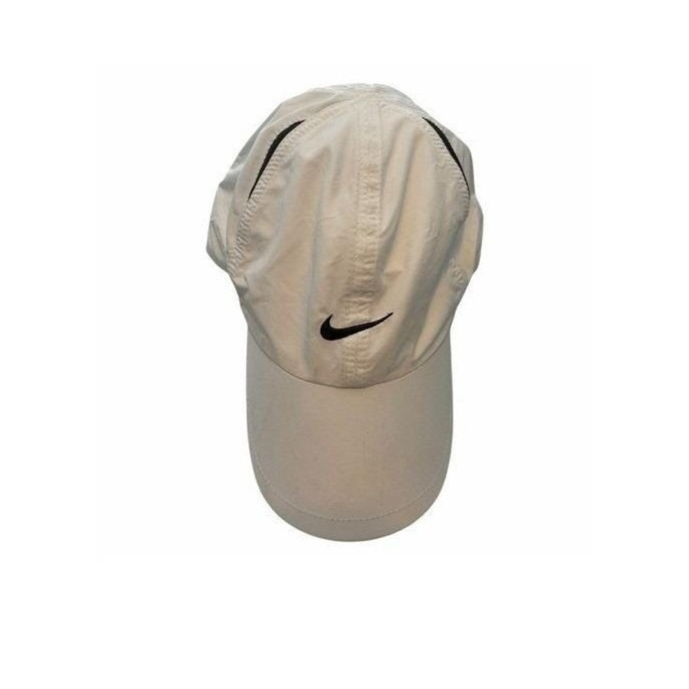 Nike‎ Featherlight Tailwind Cap Hat White Black Dri Fit 7 Panel Athletic Run